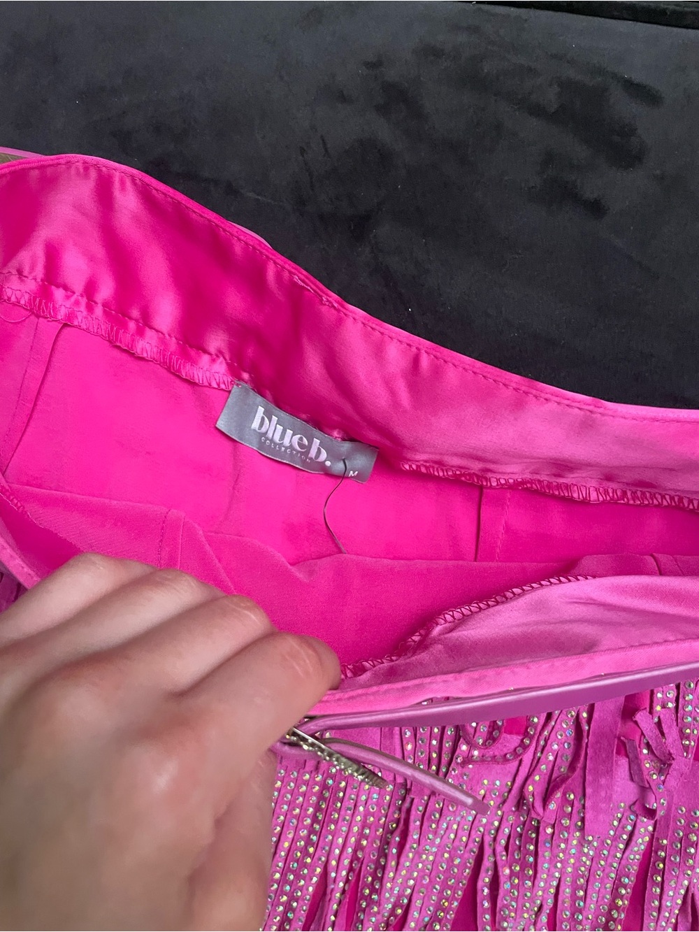 NWT Tiered Rhinestone Mini Skirt - Picture 8 of 9
